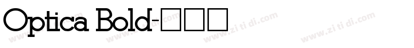 Optica Bold字体转换
